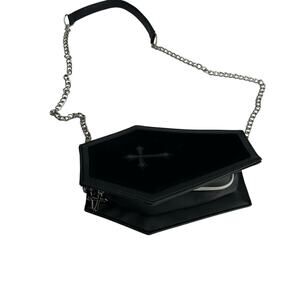 Gothic Coffin Crossbody Bag Black Spirit Halloween Coffin Purse Punk Goth